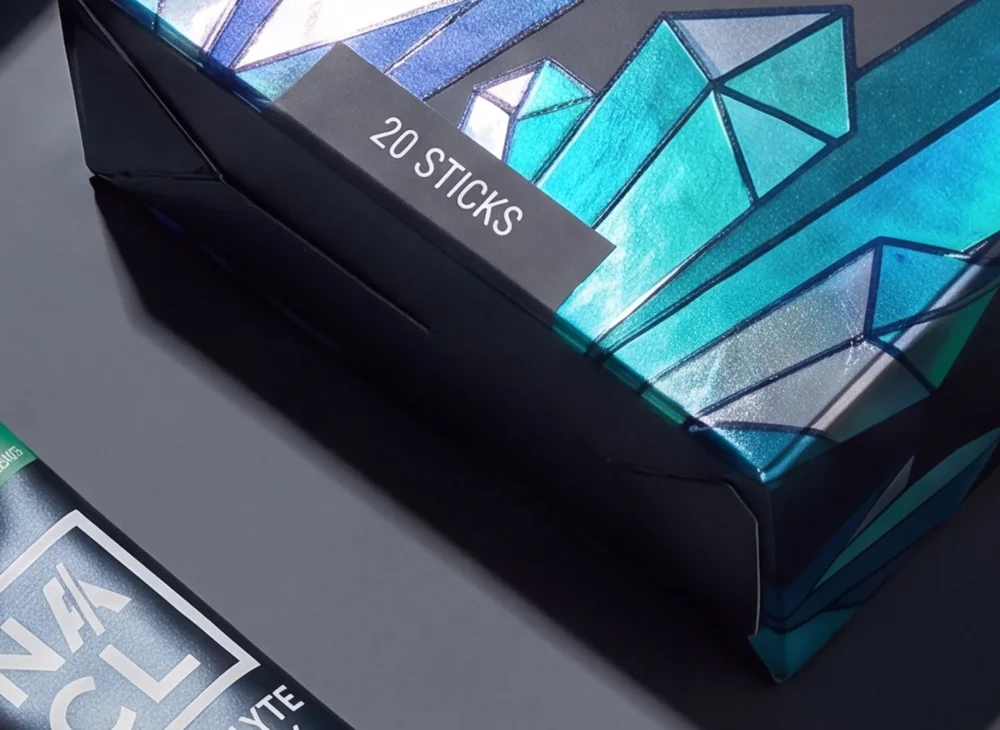 Twenty-stick tuck-end carton